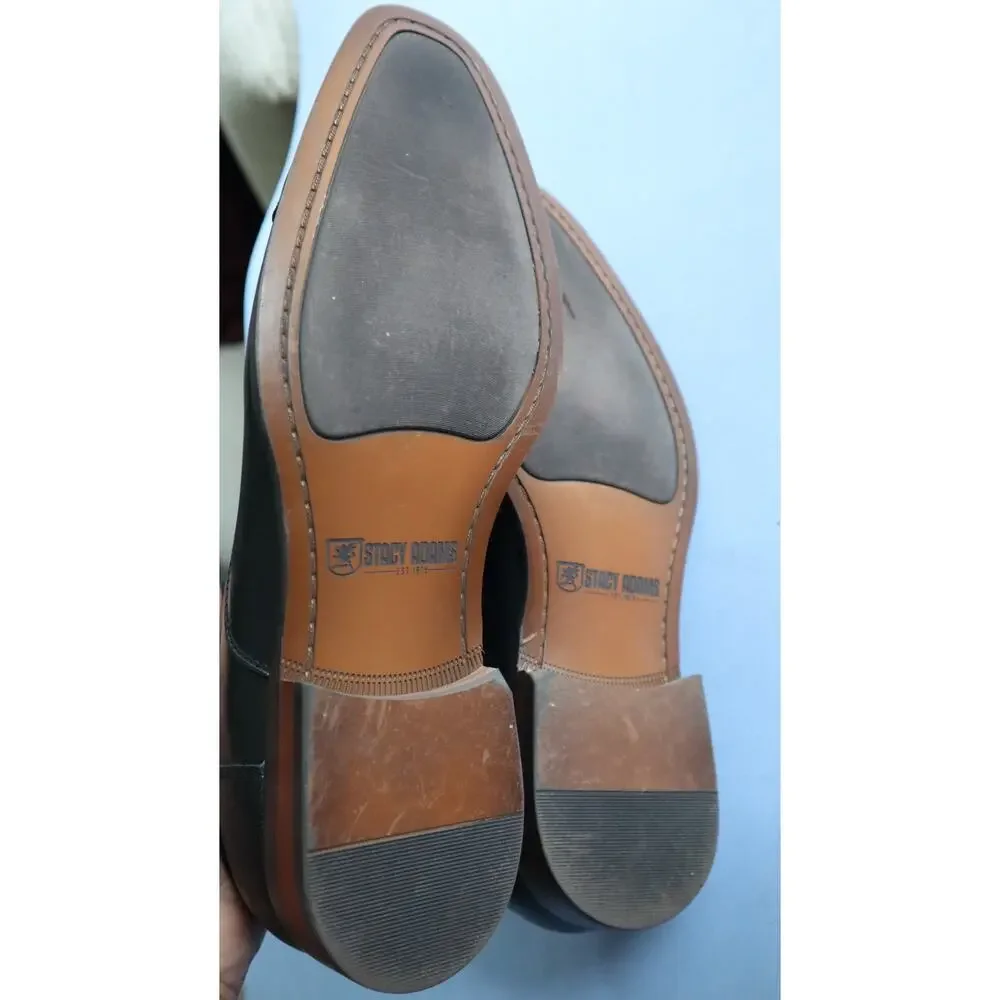 NEW Stacy Adams Kallum Cap Toe Dress Shoes Black Mens 8.5 M Work Cocktail Party